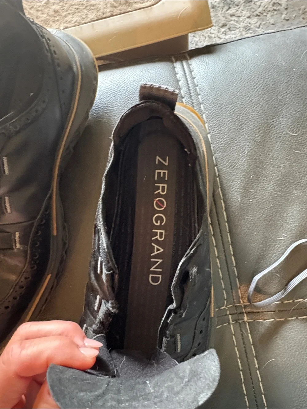 Men's Black Wingtip Derby Oxfords with Contrast Sole